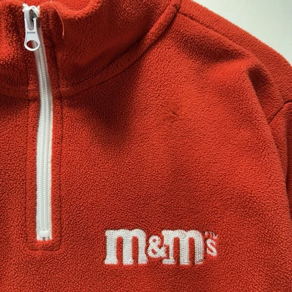 M&M Jacket Womens's M Pullover Mock Neck 1/4 Zip Red - Picture 2 of 11